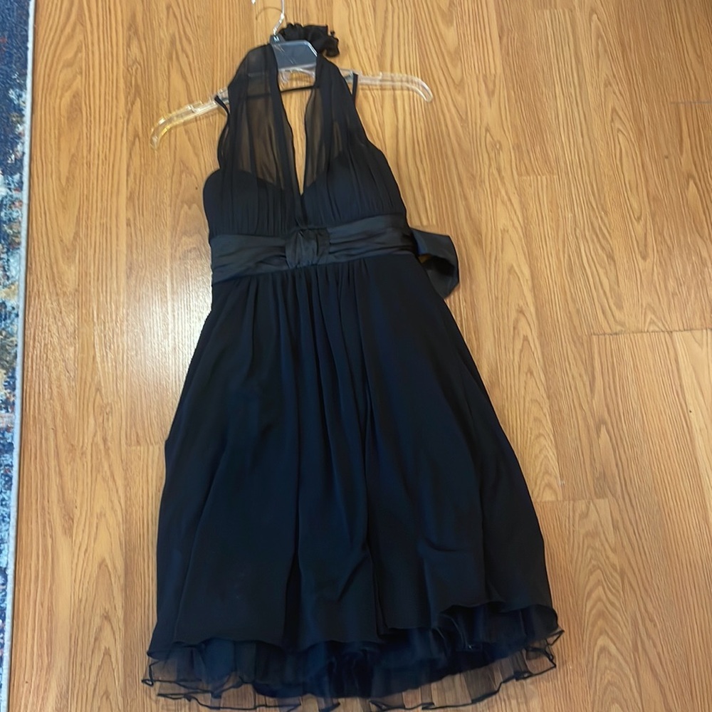 Elegant Black Halter Dress